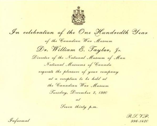 CWM 100th anniversary invitation