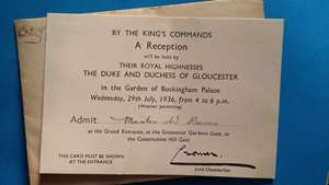 Reeves Invitation to Buckingham Palace Copy